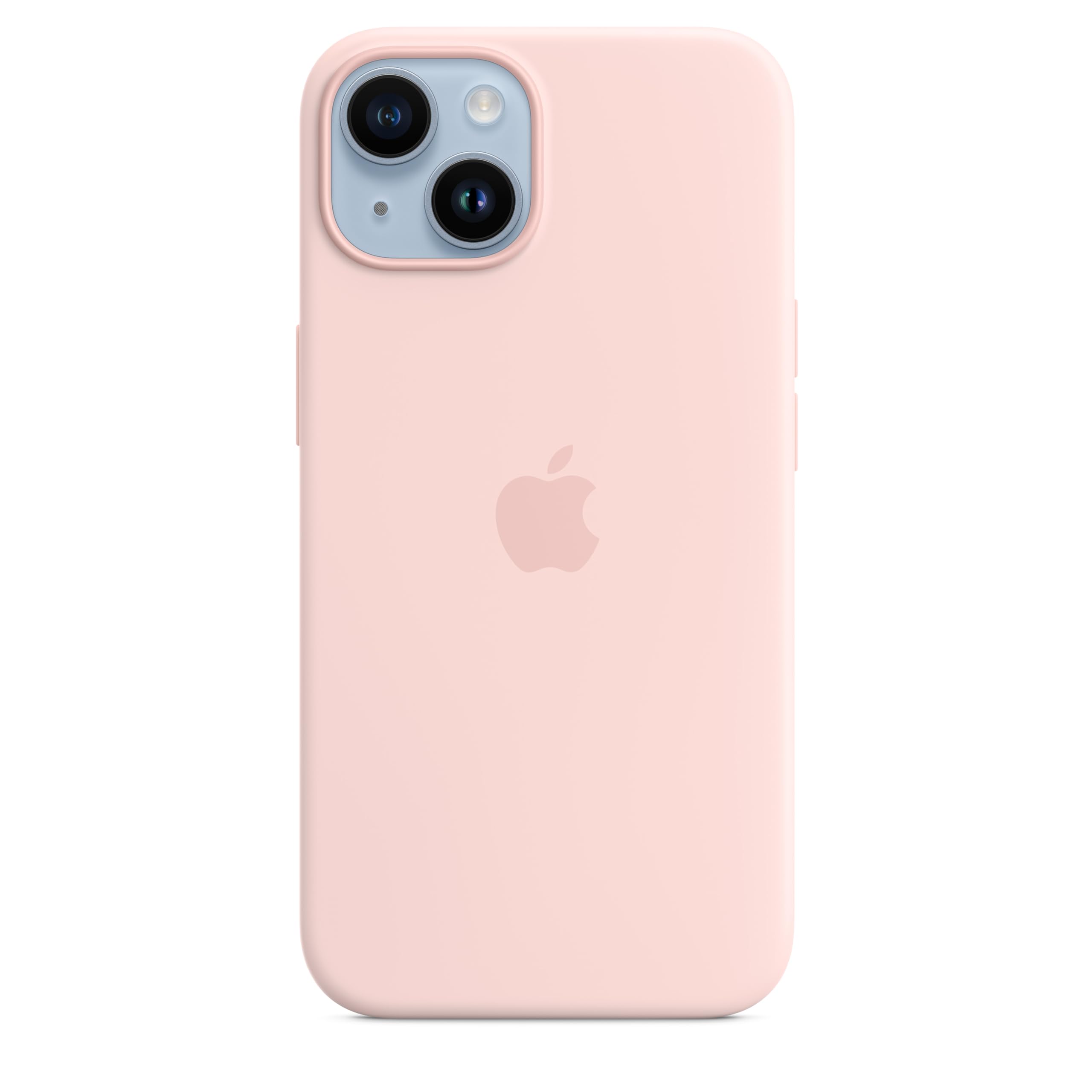 Apple iPhone 14 Silicone Case with MagSafe - Chalk Pink | Slim Protective Cover for Wireless Charging | Perfect for Everyday Use, Work & Travel
