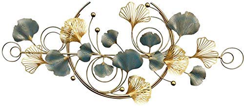 3D Ginkgo Leaf Metal Wall Art - Handcrafted Modern Luxury Wall Decor for Living Room, Bedroom & Hotel | Unique Welded Metal Wall Mural for Home & Office Interior Design