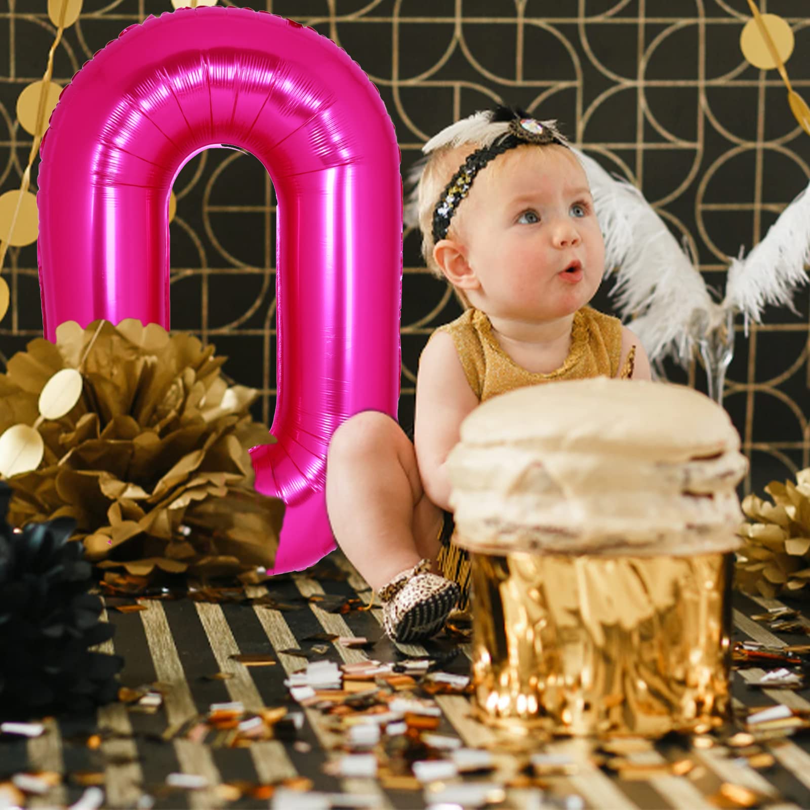 40 Inch Giant Hot Pink Number 10 Balloon - Helium Mylar Foil Birthday Balloons for 10th Birthday Party Decorations | Kids & Adults Anniversary Celebration Supplies (Ideal for Milestone Birthdays, Decade Anniversaries & Photo Backdrops)