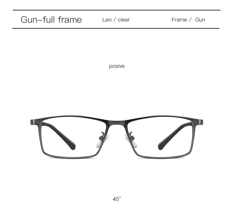 Aidien Men's Custom Lens Semi-Rimless Alloy Frame Eyeglasses AR5055 - Lightweight & Durable Glasses for Work, Reading & Everyday Use