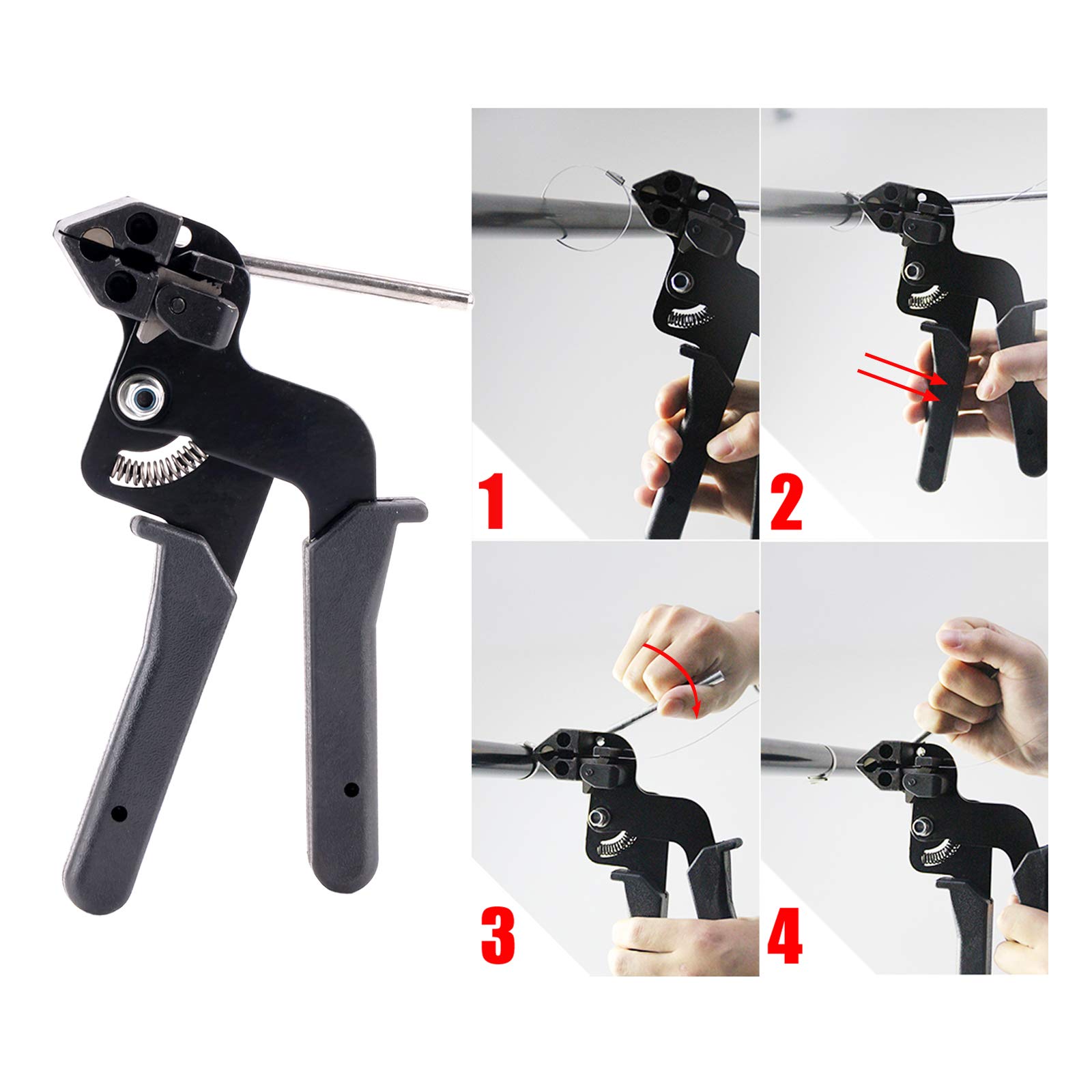 TR TOOLROCK Stainless Steel Cable Tie Gun with 200pcs 11.8