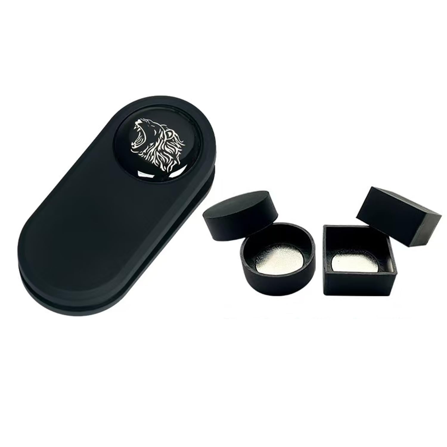 Silent Chalk Holder for Billiards - Magnetic Square & Round Pool Cue Chalk Holder | Noise-Free Chalking Accessory for Professional & Home Pool Players | Perfect for Bars, Game Rooms & Tournaments