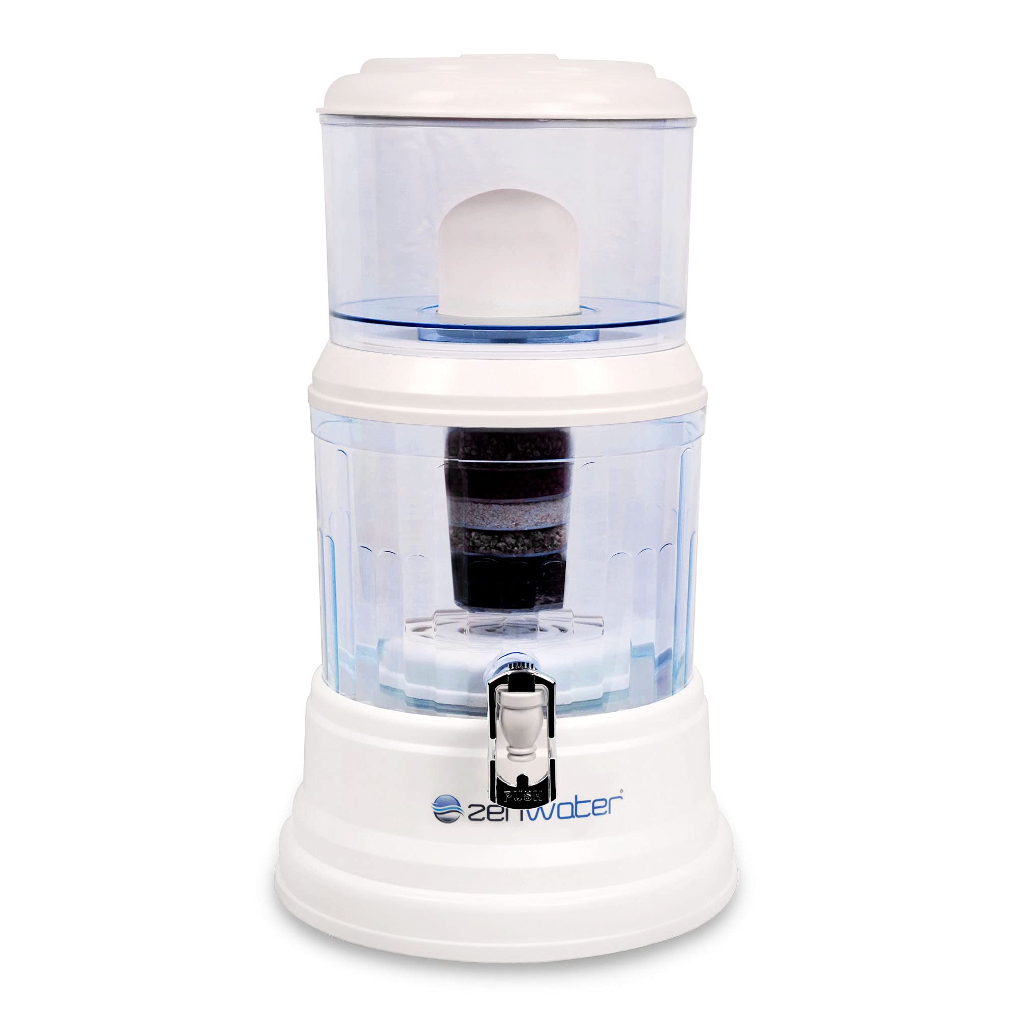 Zen Water - 4-Gallon Countertop Water Filter System | Portable Water Purification Dispenser for Home, Office & Outdoor Use | BPA-Free, Clean Drinking Water Solution
