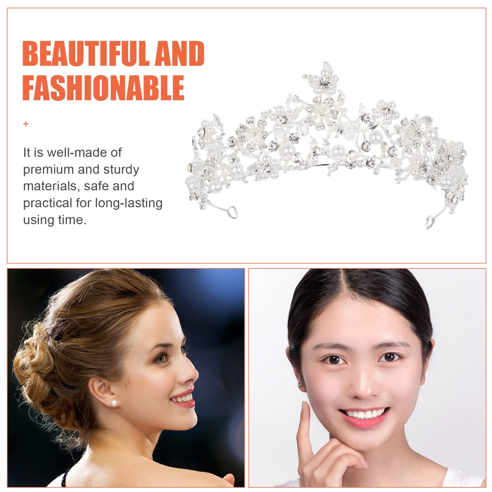 Elegant Rhinestone Bridal Tiara for Women - Flower Diamond Crown Wedding Headdress, Birthday Party Hair Accessory | Perfect for Brides, Prom, Pageants & Special Occasions