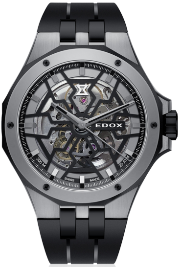 Edox Delfin Mecano 85303 357GN NGN Men's Luxury Swiss Automatic Watch - Elegant Silver-Tone Stainless Steel Case with Sapphire Crystal - Perfect for Business, Formal Events & Everyday Wear