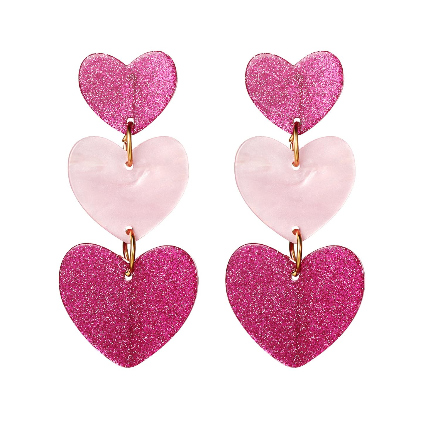 Shining Diva Fashion Latest Stylish Western Earrings for Women & Girls - Trendy Pink Boho Earrings (15843er) | Perfect for Parties, Weddings & Everyday Wear