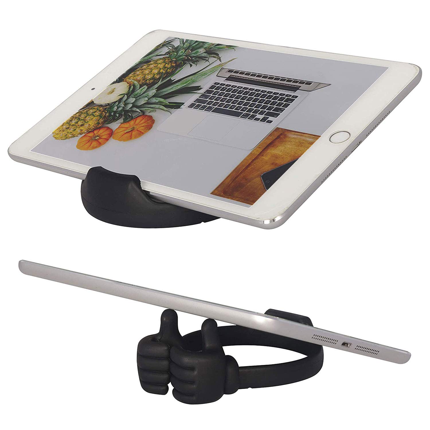 Universal Flexible Phone Stand & Tablet Holder - Adjustable Desk Mount for iPhone, iPad, Samsung & More (Black) | Perfect for Office, Home, Car & Video Calls