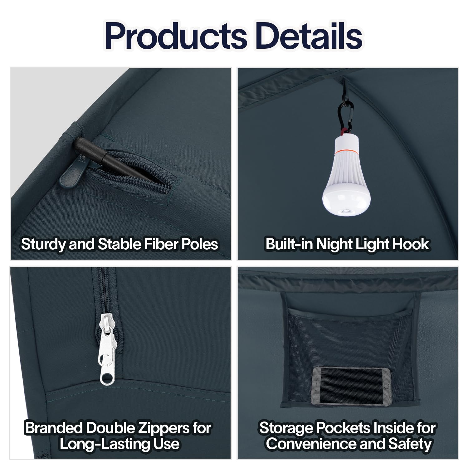 **Dream Tents Bed Canopy - Pop-Up Indoor Privacy Shelter for Kids & Adults - Warm, Breathable Twin Size Cabin Tent (Mattress Not Included) - Perfect for Bedrooms, Camping & Cozy Reading Nooks**