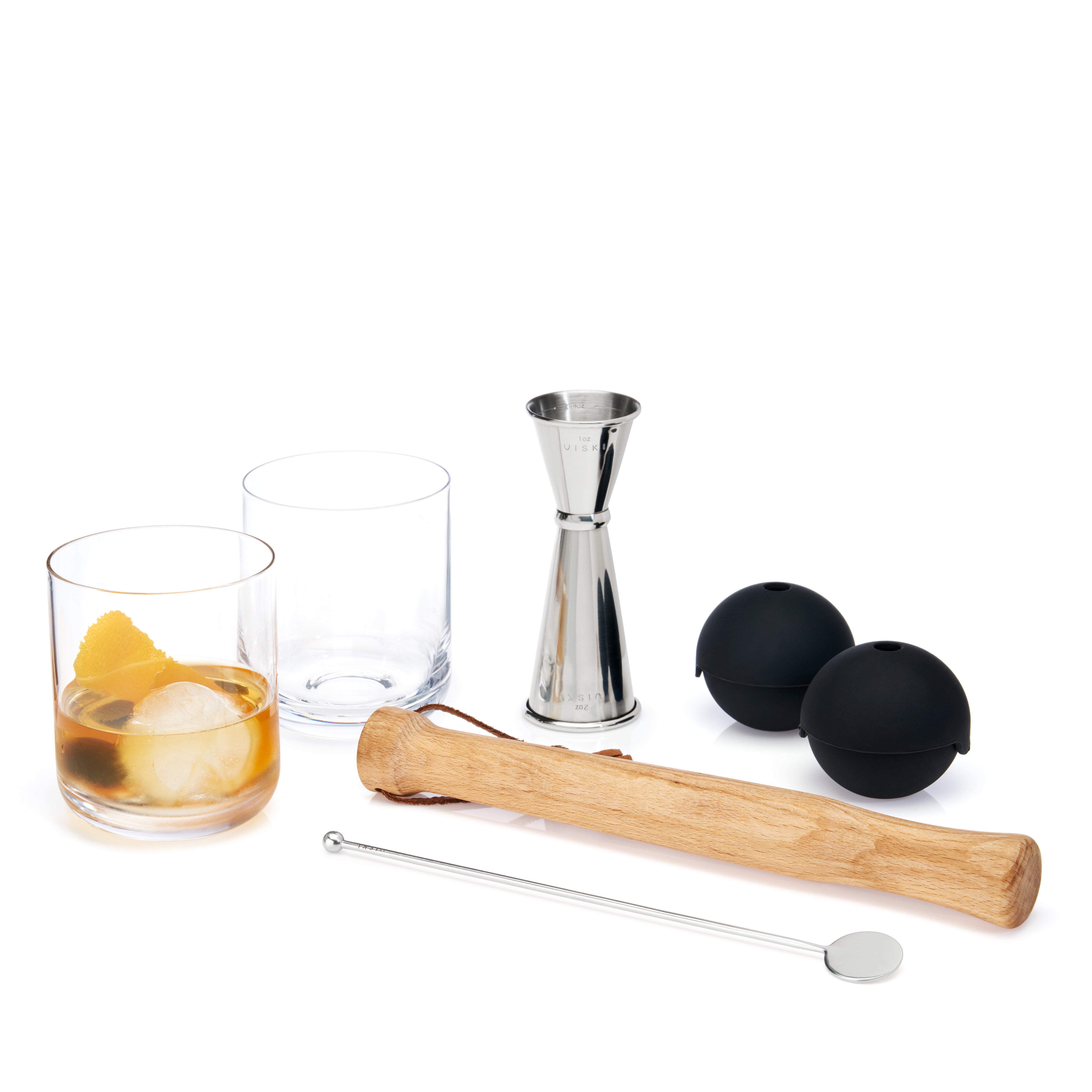 7-Piece Professional Stainless Steel Cocktail Muddler Barware Set - Perfect for Mixing Mojitos, Old Fashioned & Craft Cocktails at Home Bars