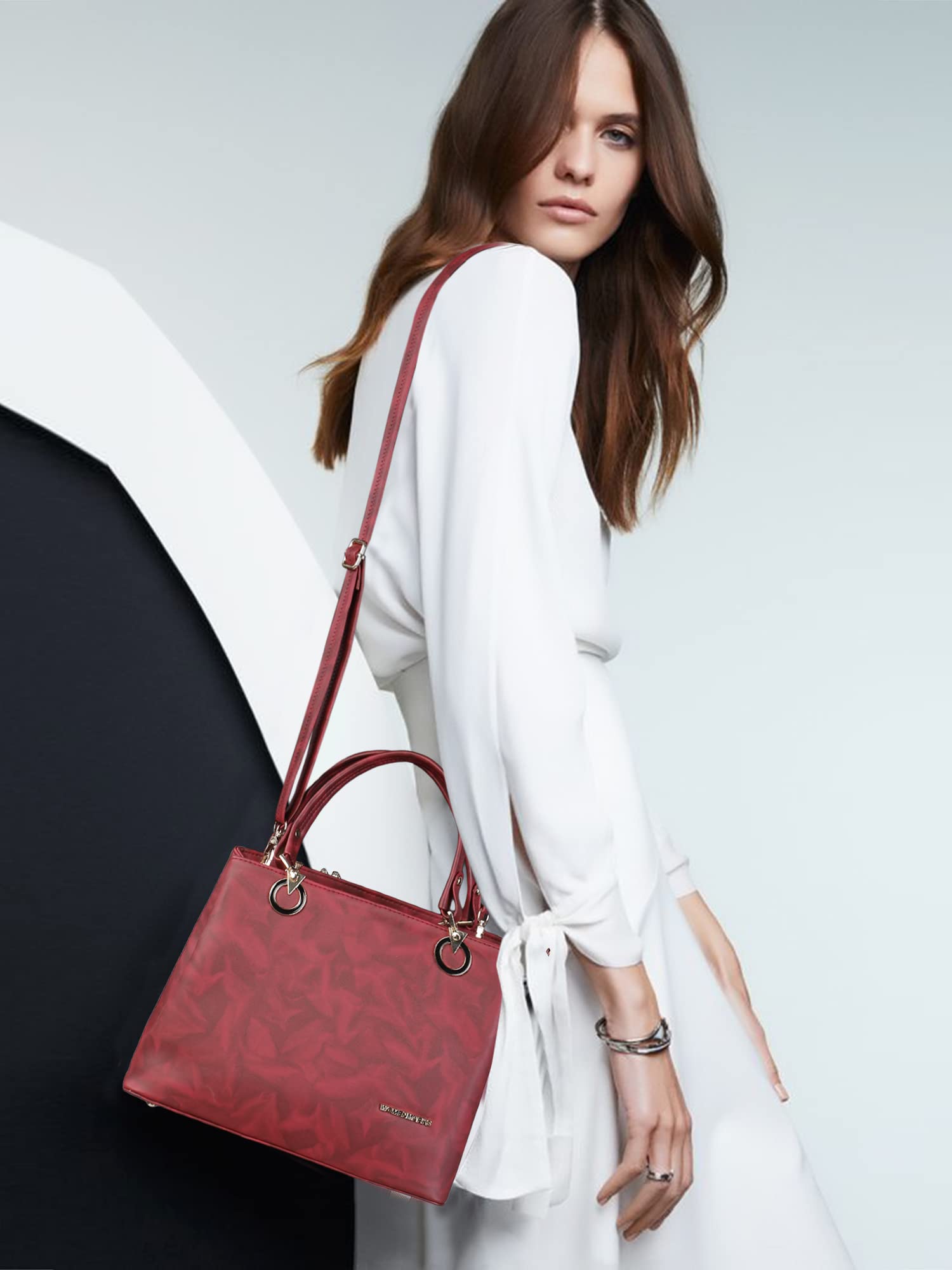 Women's Leather Handbag - Stylish Tote & Shoulder Bag for Work & Travel