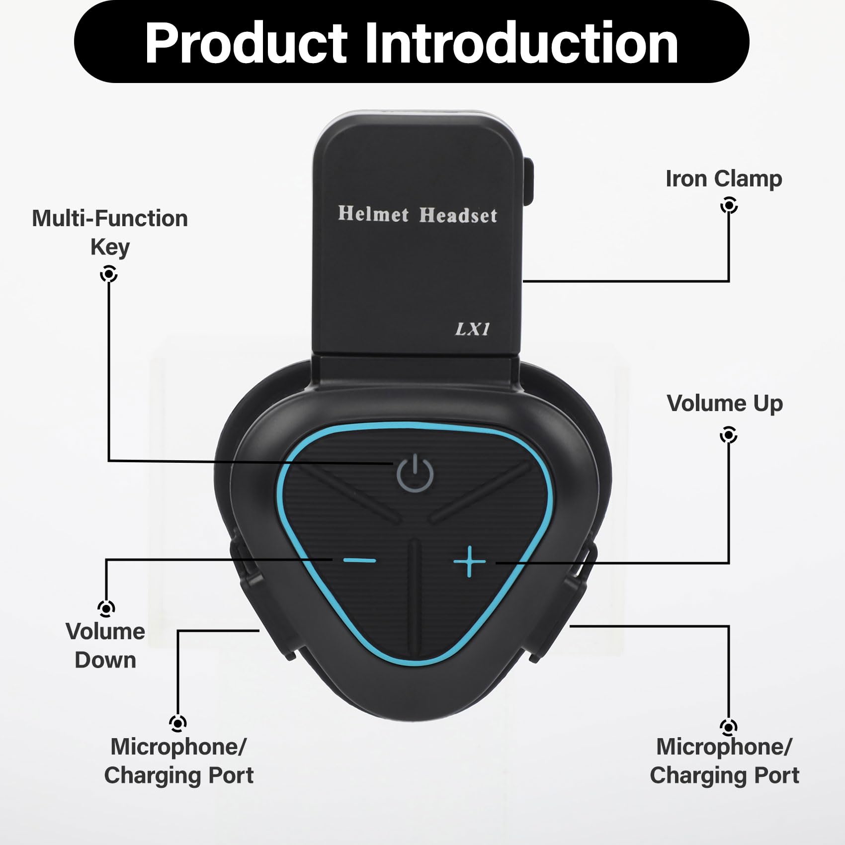 LX1 Bluetooth Bike Helmet with Built-in Headset - 5.3 Stereo, Noise Cancelling Mic, 350mAh Battery (24H Playtime), IP67 Waterproof - Perfect for Cycling, Commuting & Outdoor Sports