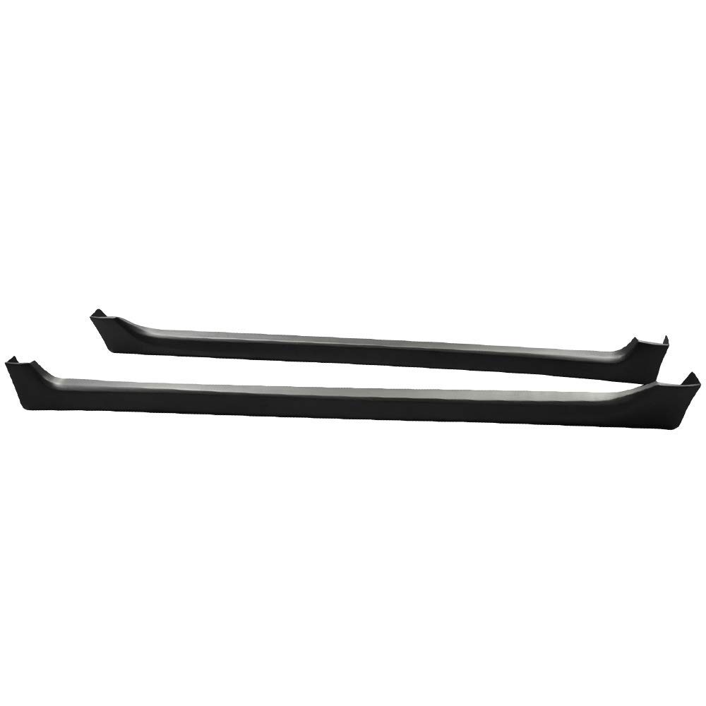 IKON MOTORSPORTS PP Black Side Skirts for 2009-2013 Toyota Corolla - Side Bottom Line Extension - Perfect for Car Customization & Street Style Enhancement