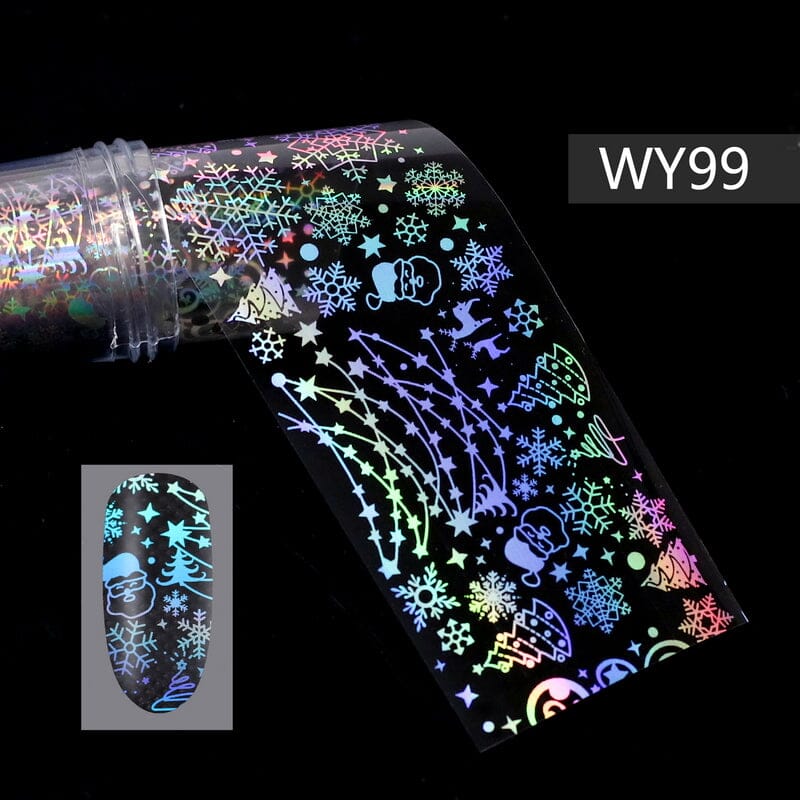 Holographic Laser Transfer Foil Roll - WY Series for DIY Crafts, Nail Art, Scrapbooking & Gift Wrapping