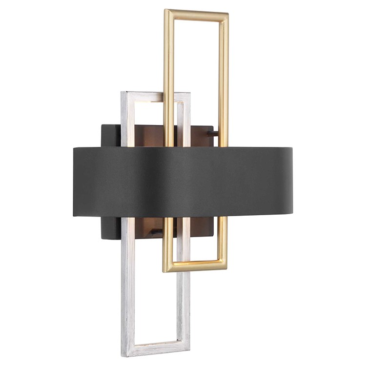 Adagio Two Light Wall Sconce - Modern Brushed Nickel Bathroom Vanity Light Fixture for Bedroom, Hallway & Living Room Decor