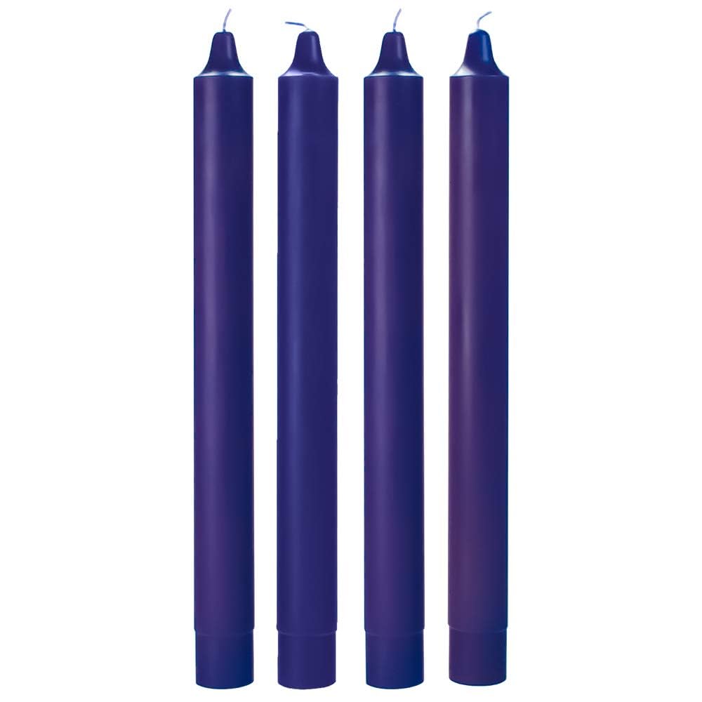 Emkay Candles Advent Beeswax Candles - Set of 17 Purple Taper Candles (1.5