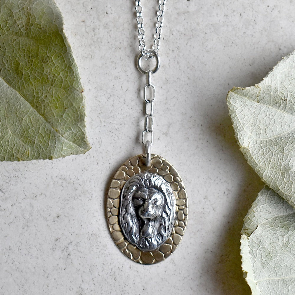 Lion Die Struck Y Chain Necklace for Women - Elegant Gold Plated Stainless Steel Pendant Necklace - Perfect for Daily Wear, Parties, and Gifts