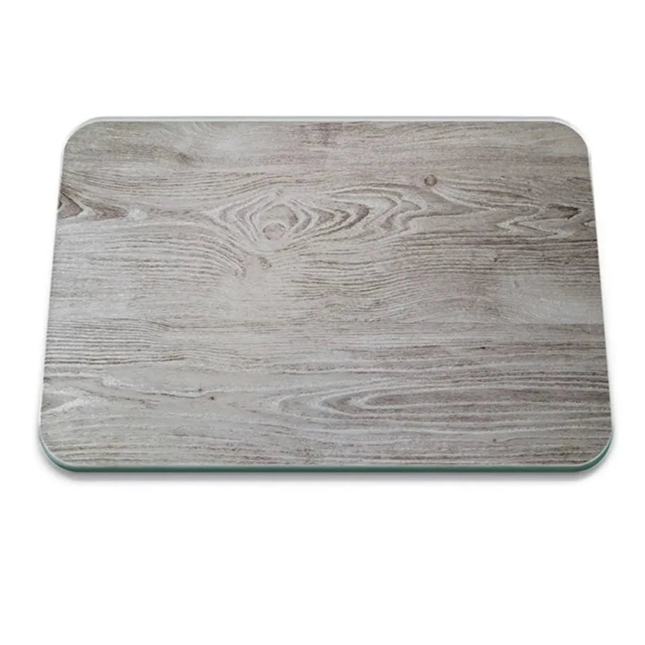 Premium Grey Oak Glass Worktop Protector - Heat & Scratch Resistant Kitchen Countertop Cover for Dining Tables, Desks & Countertops - Ideal for Home, Office & Restaurant Use
