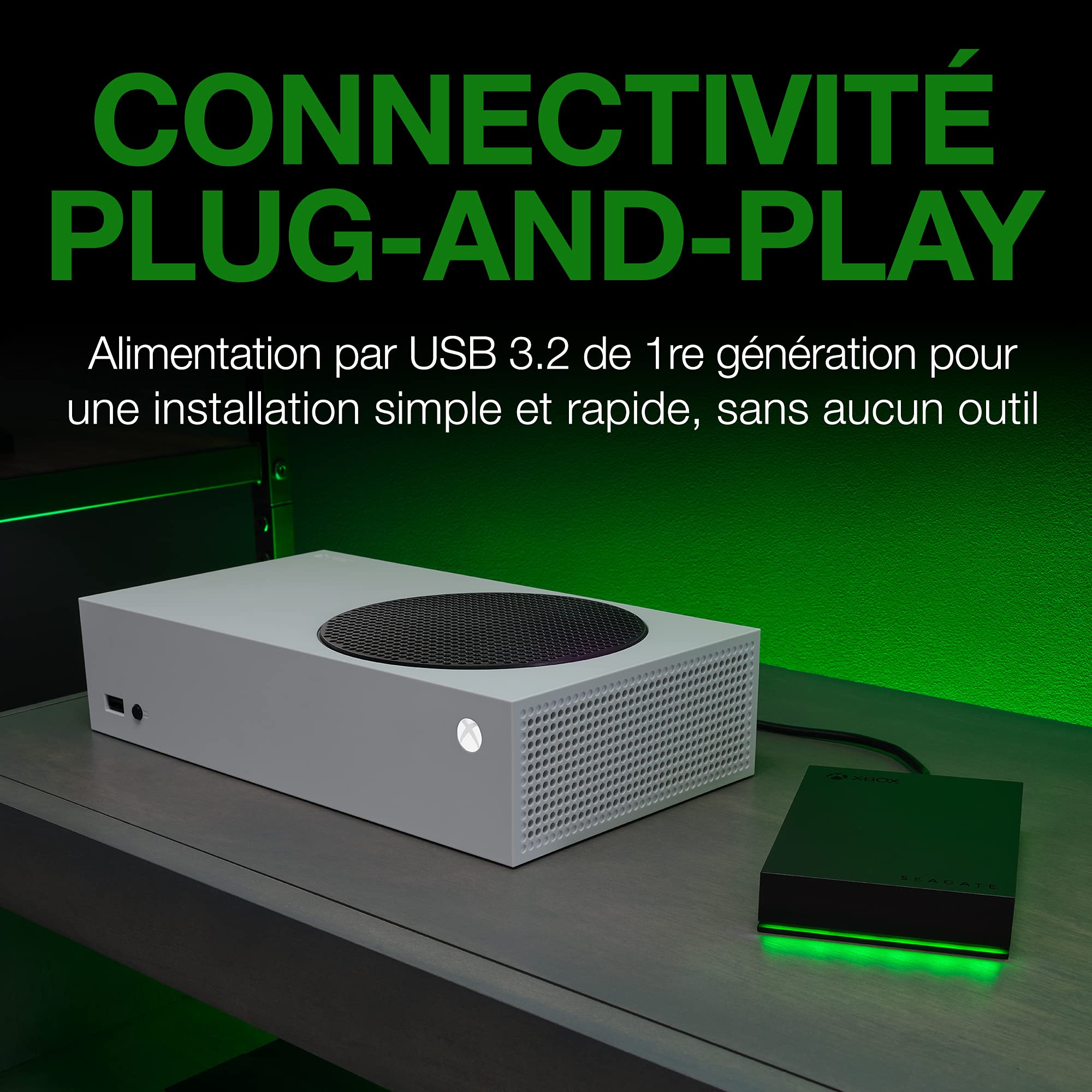 Seagate Game Drive for Xbox 4TB External HDD - Compatible with Xbox One & Series X/S - 2-Year Rescue Service (STKX4000400) - Perfect for Gaming Storage & Backup