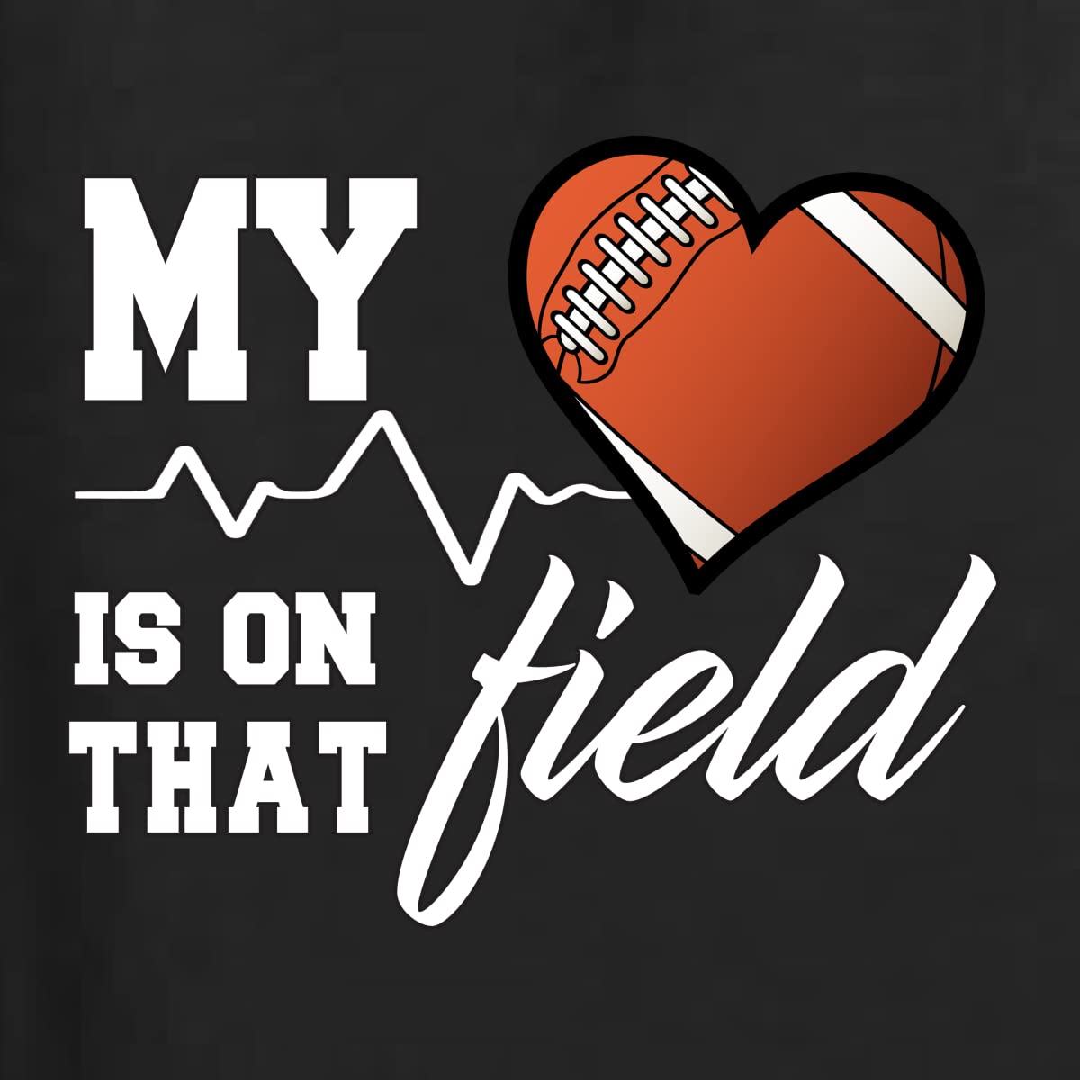 My Heart is On That Football Field - Sports Ladies Racerback Tank Top for Women - Comfortable Workout & Gym Shirt for Running, Yoga, Fitness