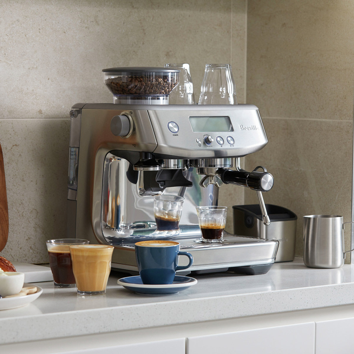 Breville Barista Pro Espresso Machine BES878BSS - Stainless Steel Coffee Maker for Home Baristas | Perfect for Latte, Cappuccino & Espresso Drinks | Compact Design for Kitchen Countertops
