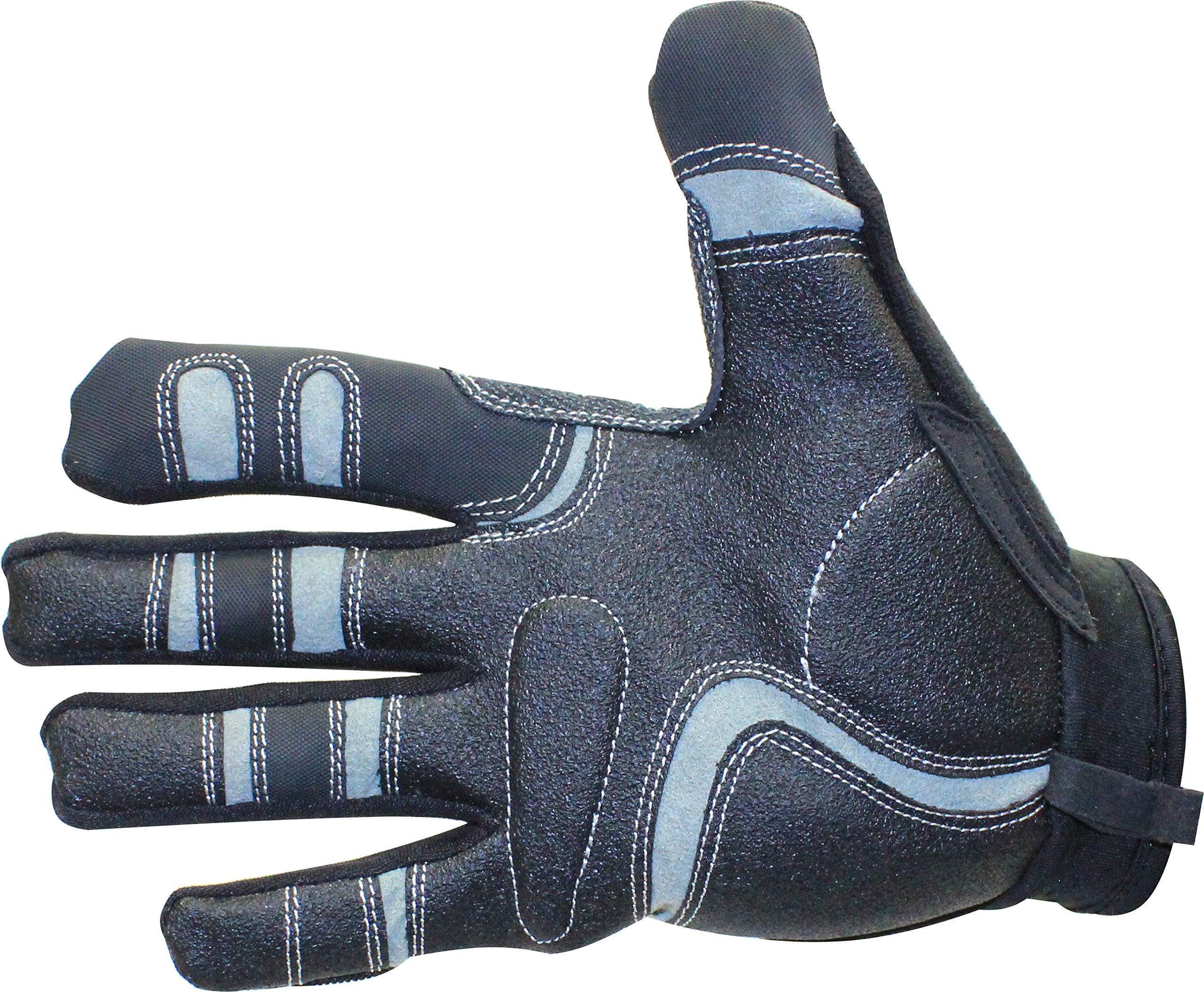 KincoPro 2041 Medium Duty Synthetic Leather Work Gloves - Unlined, Black Back, Gray, Large (6 Pairs) - Ideal for Construction, Warehouse, and DIY Projects