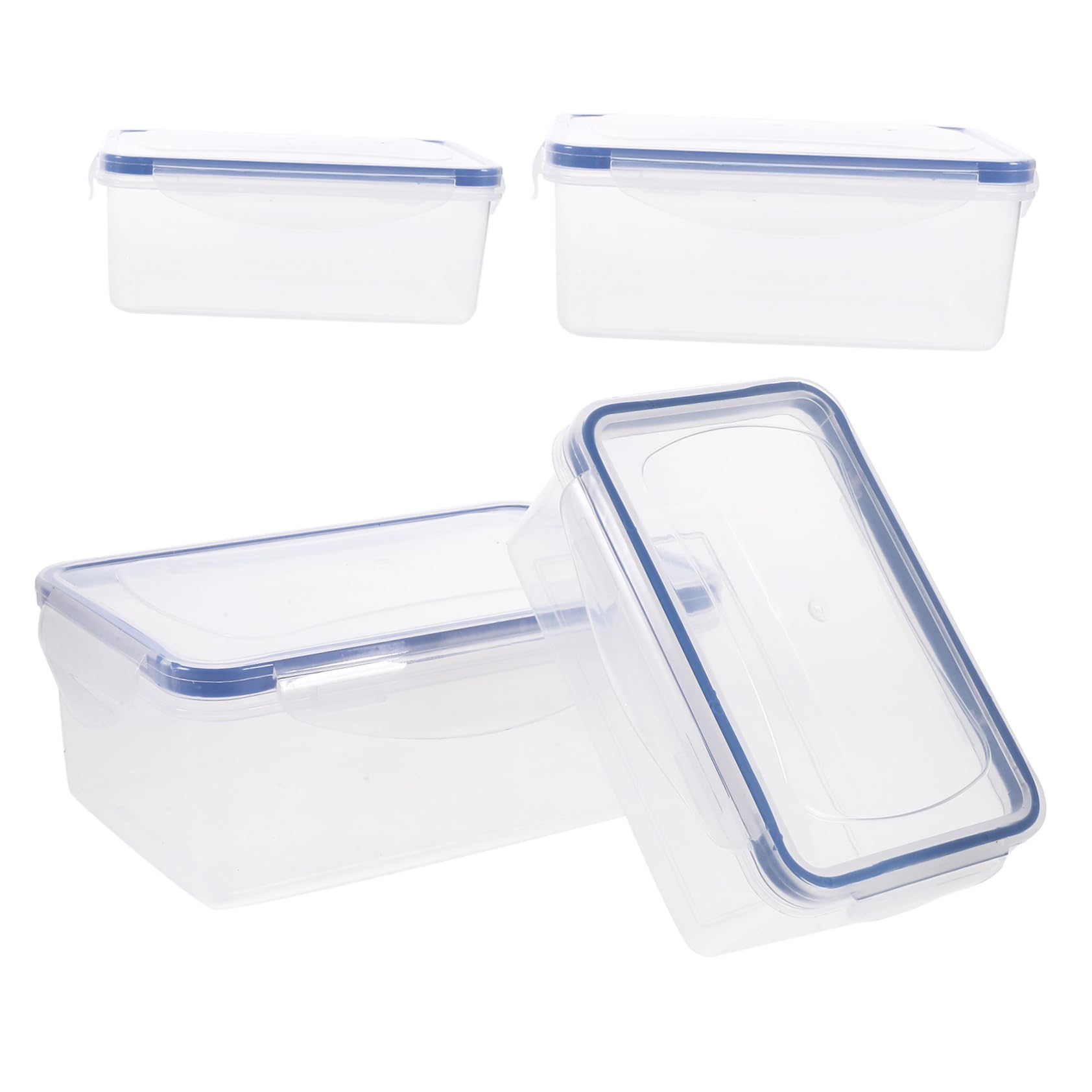 VOSAREA 4-Piece Airtight Food Storage Containers for Sandwiches | BPA-Free PP Plastic & Silicone | Microwave & Dishwasher Safe | Compact Lunch Box for Kids, Adults | Perfect for School, Work, Picnics & Travel