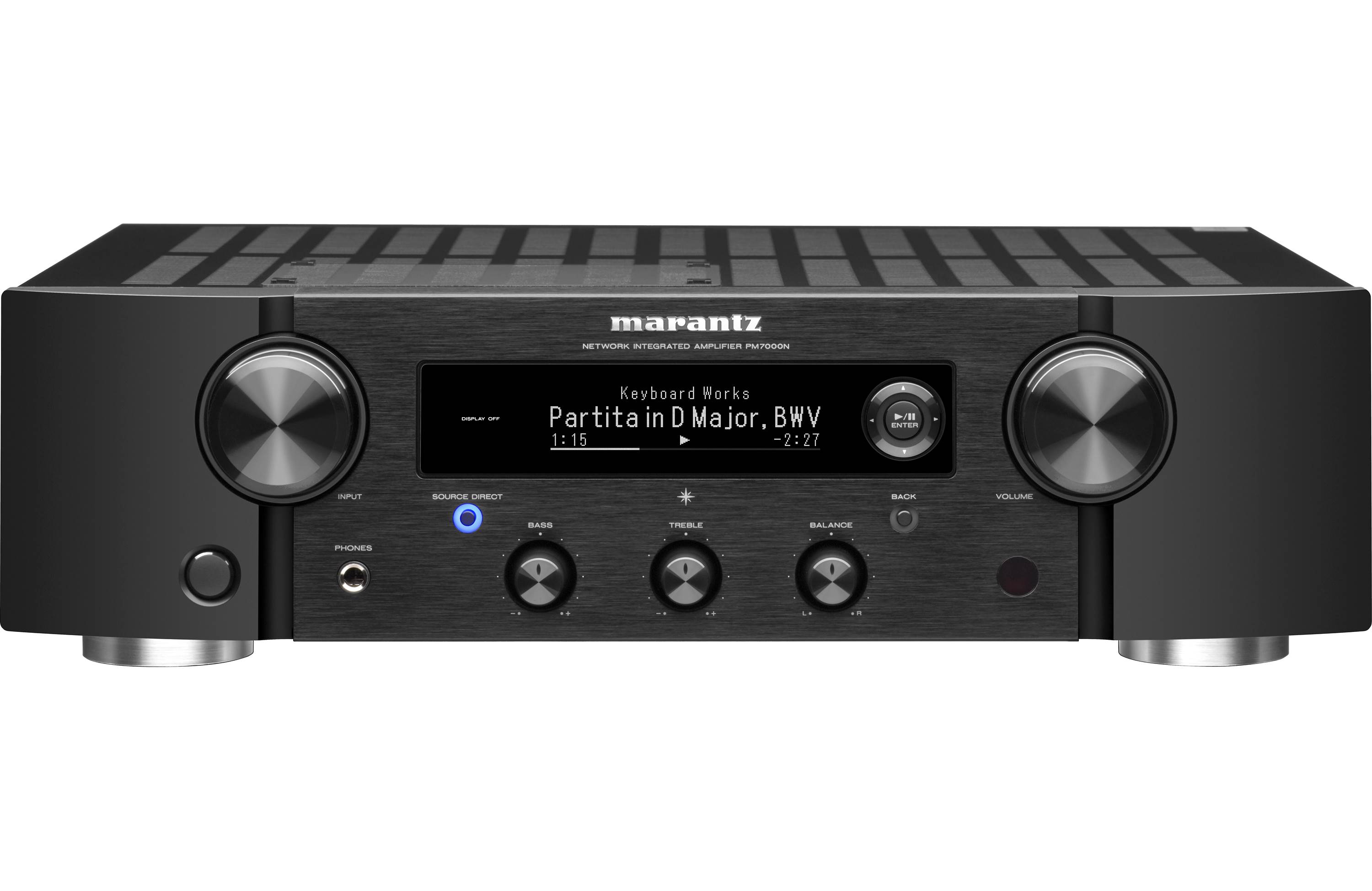 Marantz PM7000N Integrated Stereo Amplifier with HEOS Built-in | Hi-Fi Audio System for Home Theater & Music Listening | Wireless Streaming & Multi-Room Audio