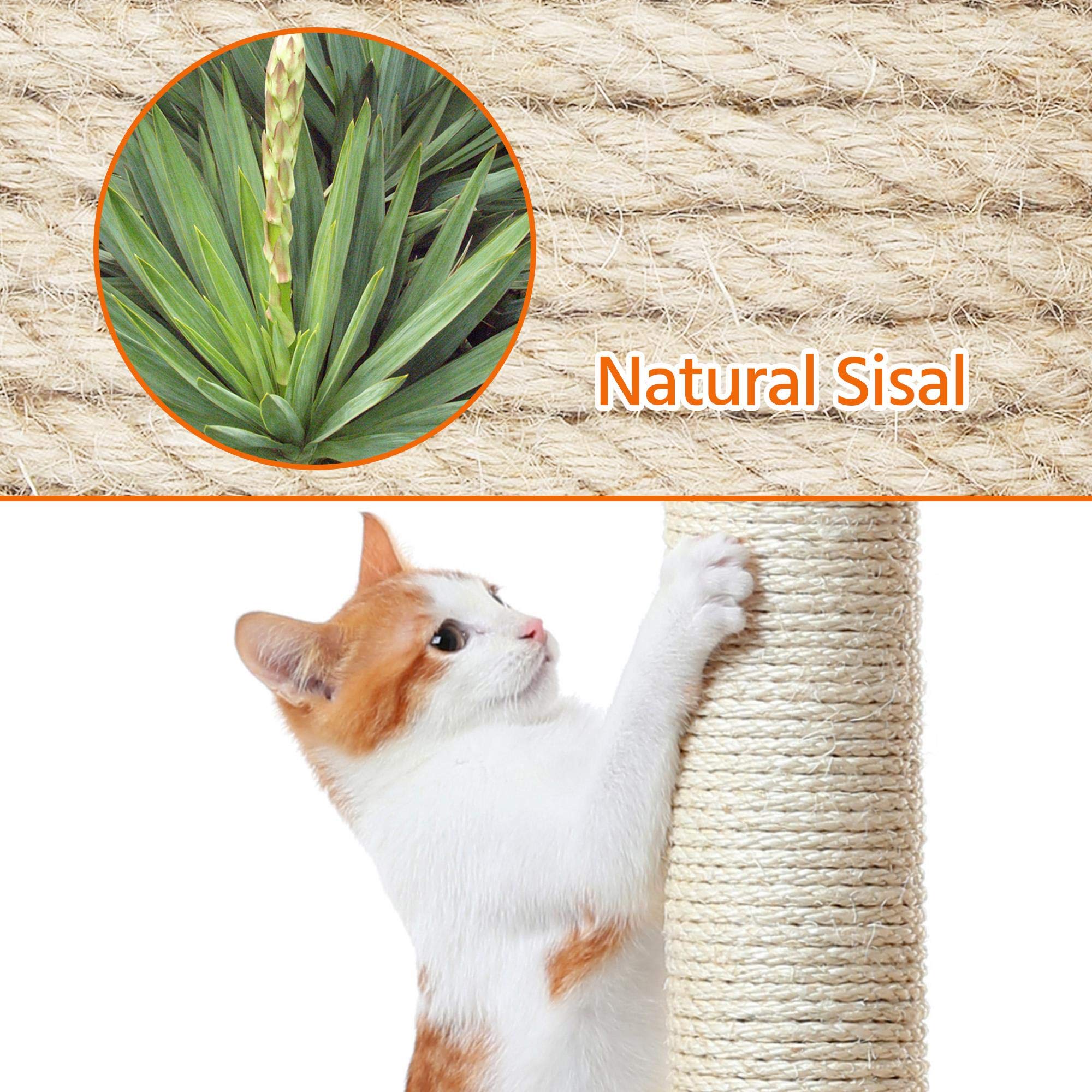 Topeakmart 42 Inch Multi-Level Cat Tree Tower for Indoor Cats - Sturdy Cat Condo with Perch, Hammock & Scratching Posts - Durable Cat Activity Center & House in Black - Perfect for Small Spaces, Apartments & Playtime