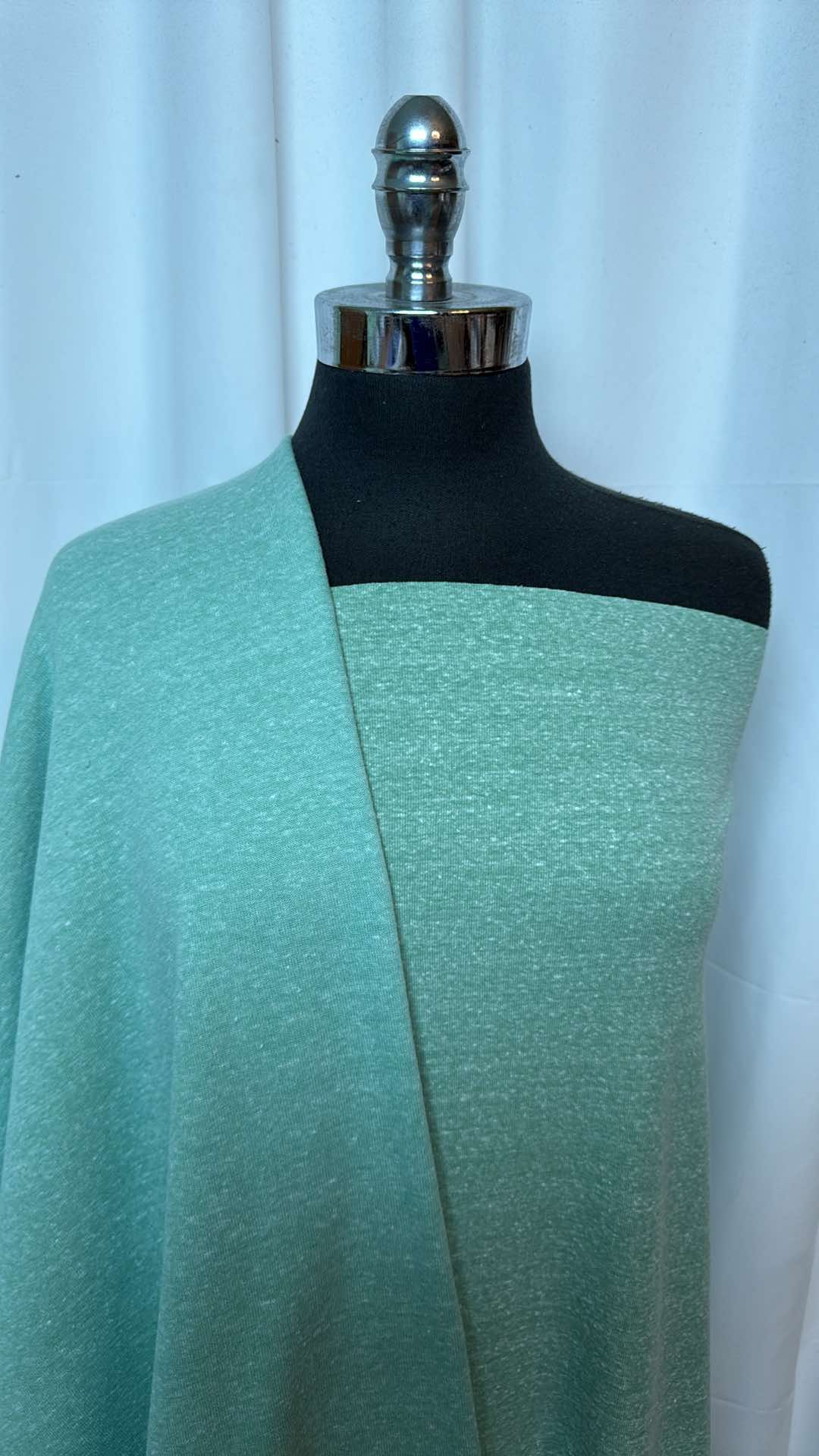 DOUBLE GREEN BUNDLE: 2 Yards Green Sweatshirt Fleece Fabric & 1 Yard Green Rib Knit Fabric - A26871 | Perfect for DIY Sweatshirts, Hoodies, and Cozy Winter Crafts
