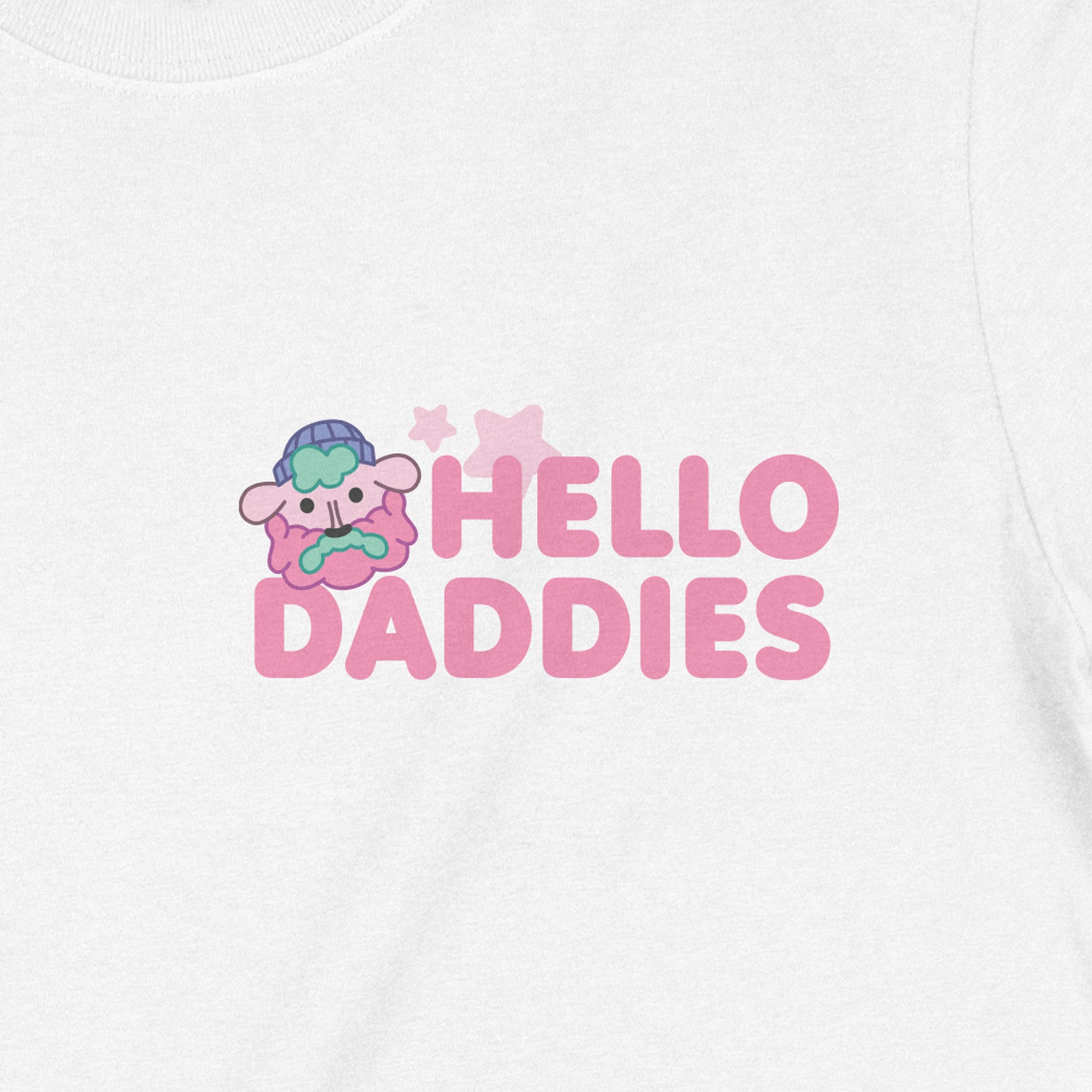 Hello Daddies T-Shirt for Men - Comfortable Cotton Crewneck Tee - Funny Dad Gift Idea - Perfect for Father's Day, Birthday & Casual Wear (White)