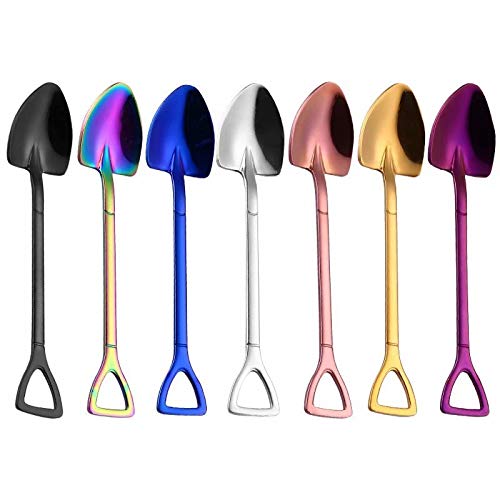 6-Piece Mini Dessert Spoon Set - 18/10 Stainless Steel Mixing Spoons, 4.8