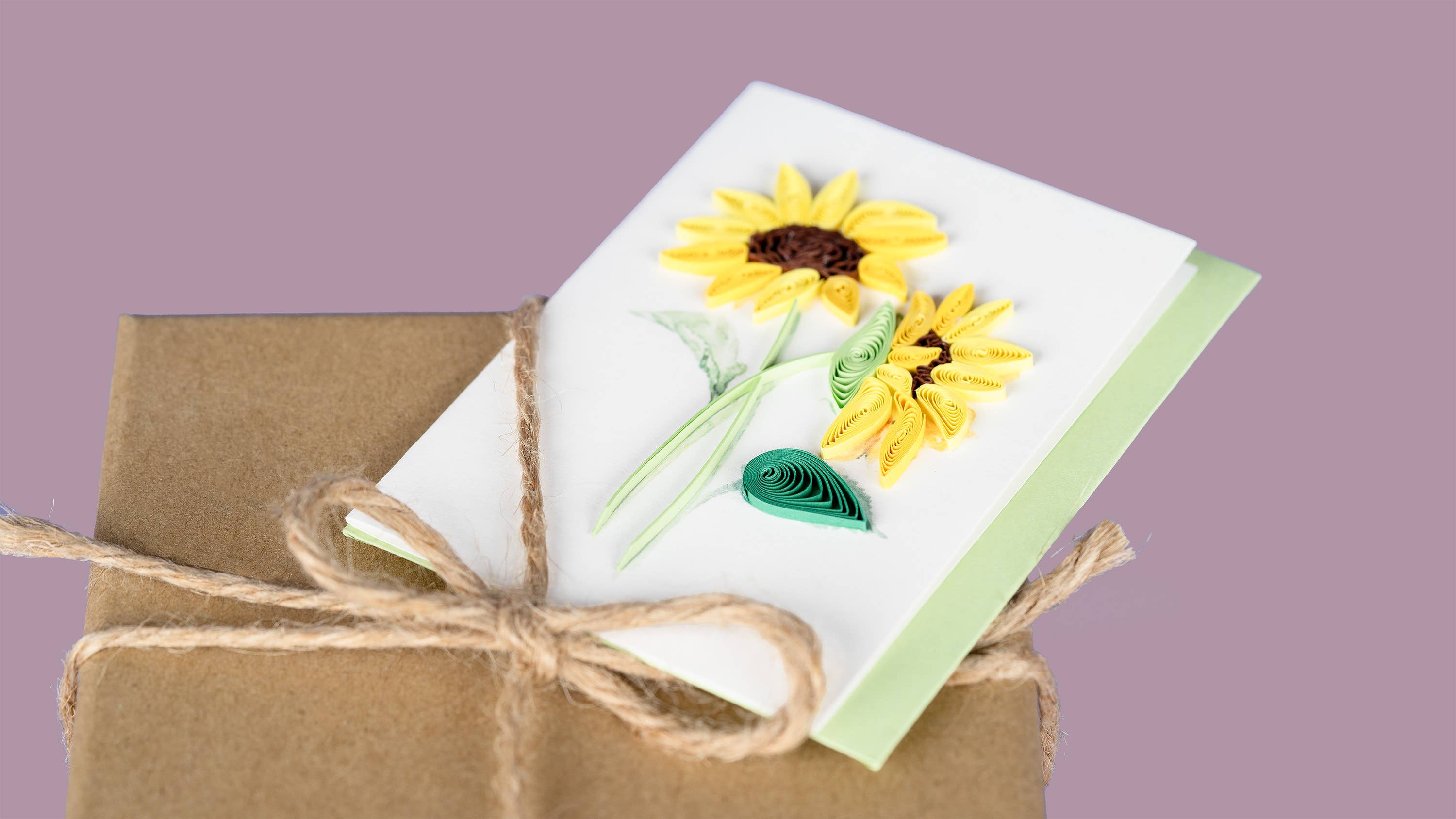 Handmade Quilled Sunflower Mini Greeting Card - Perfect for Birthdays, Thank You Notes & Special Occasions