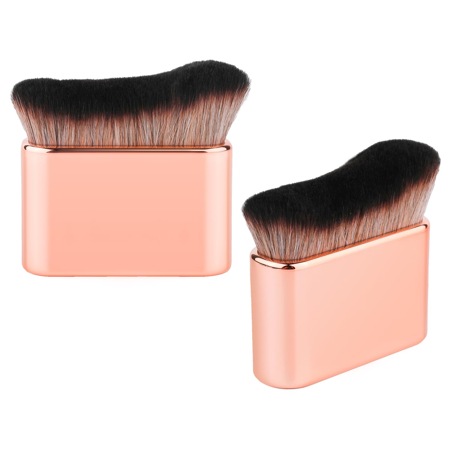 2pcs Self Tanning Brush - Soft Bristles for Legs, Arms & Body (Rose Gold) - Perfect for Sunless Tanning & Makeup