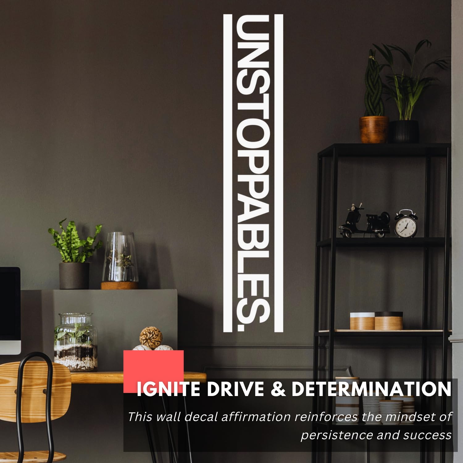 Unstoppables Motivational Wall Decal - Inspirational Teamwork Quote Vinyl Sticker for Home, Office & Gym - Removable Success Art Decor - Perfect for Business Signs & Motivational Spaces