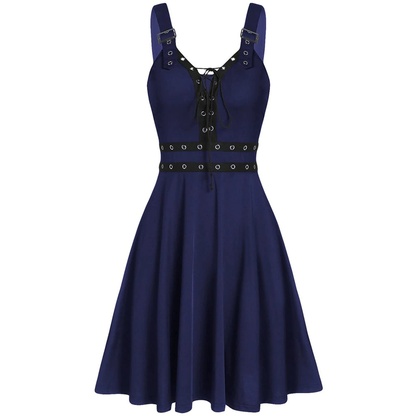 Gothic Corset Dress for Women - Vintage Cold Shoulder Ruffle V-Neck Halloween Costume | Perfect for Cosplay, Gothic Parties, and Themed Events