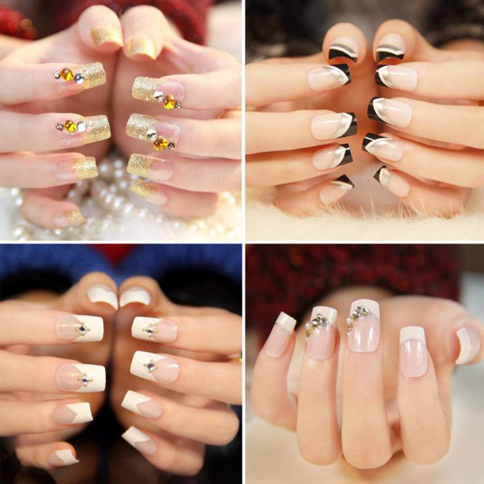 500pcs Clear Acrylic Full Cover Fake Nails - 10 Sizes Long False Nail Tips with Storage Case for Nail Salon & Home DIY Nail Art | Perfect for Manicures, Pedicures, Gel Extensions & Special Occasions