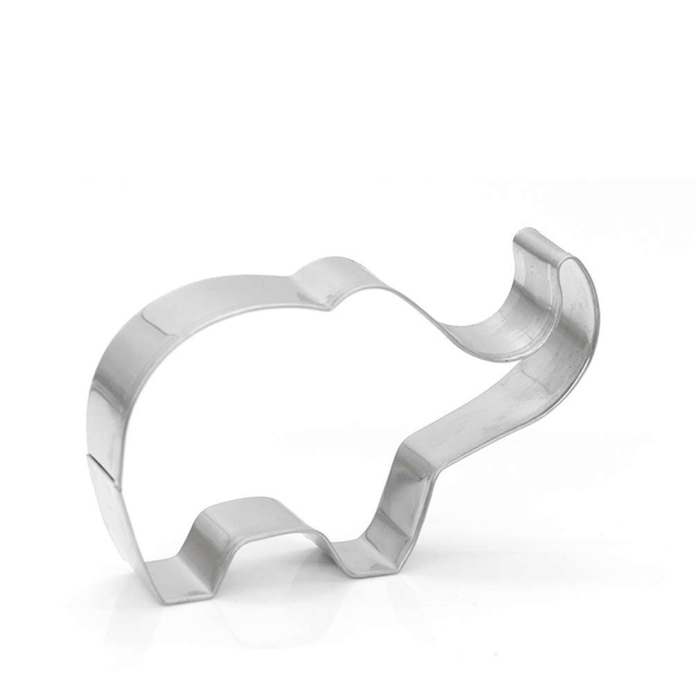 Cabilock 4-Piece Stainless Steel Elephant Cookie Cutters Set - Animal Shaped Biscuit & Muffin Molds for Baking, Cake Decorating, and DIY Cookie Making (Silver) - Perfect for Birthday Parties, Baby Showers, and Holiday Treats