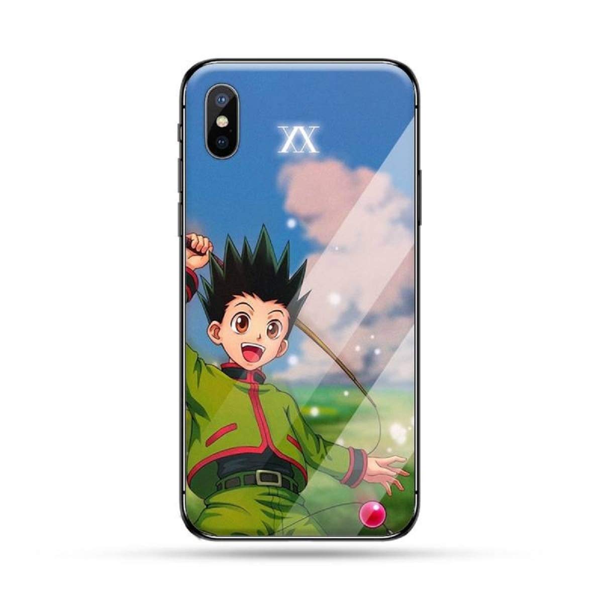 Anime Gon Freecss & Killua Tempered Glass Phone Case for iPhone 12/12 Mini/Pro Max - Durable Scratch-Resistant Cover - Perfect for Anime Fans, Cosplay Events & Gift Giving