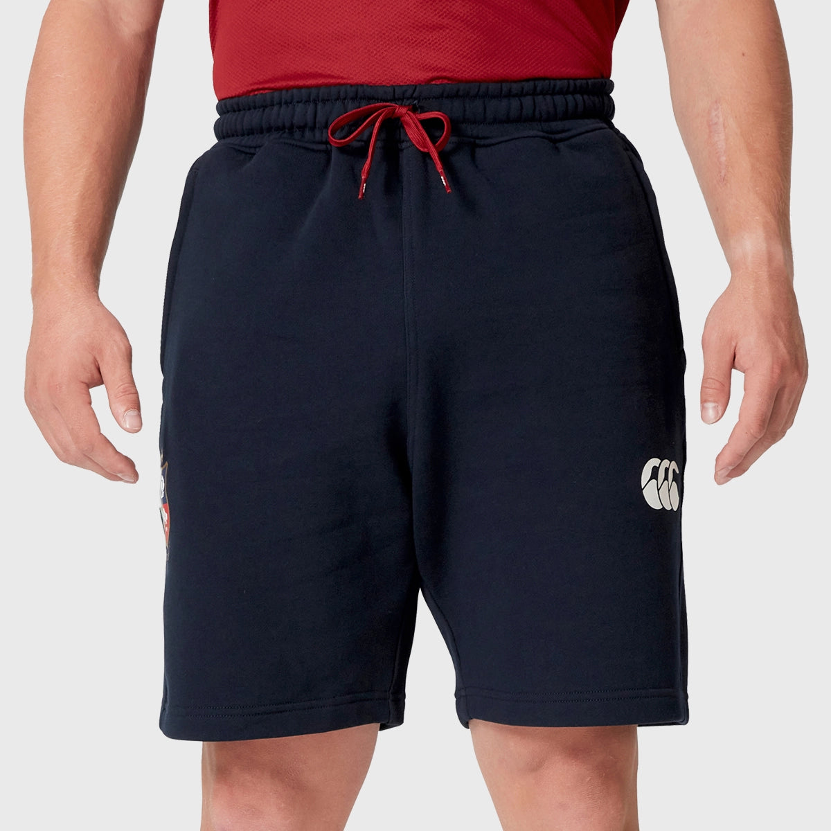 Canterbury British & Irish Lions Men's Fleece Shorts - Navy Blue Athletic Shorts for Rugby, Training & Lounge Wear