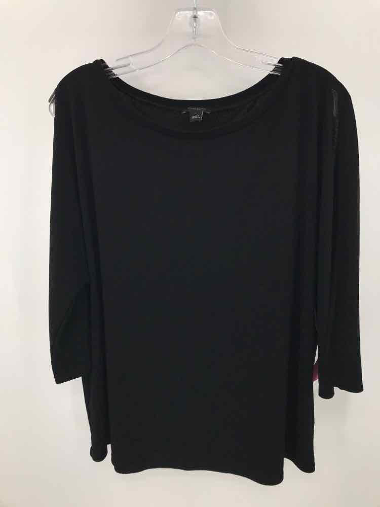 Pre-Owned Ann Taylor Black Blouse Size Large - Perfect for Work, Office & Professional Outfits