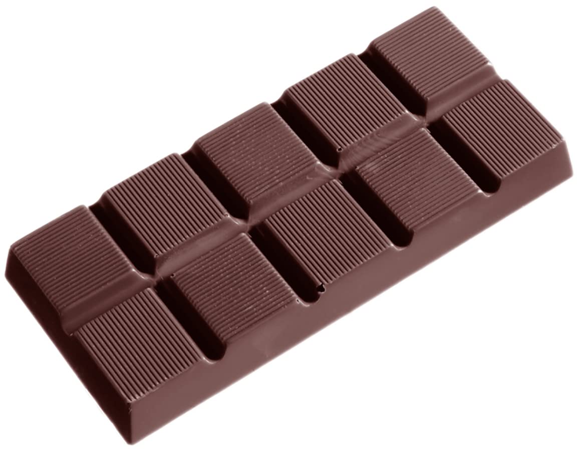 Premium Polycarbonate Chocolate Mold - 5 Cavity Tablet Design (50mm x 117mm x 7mm) for Professional Baking & Candy Making | Ideal for Homemade Chocolates, Candy Bars, Baking Decorations & DIY Treats