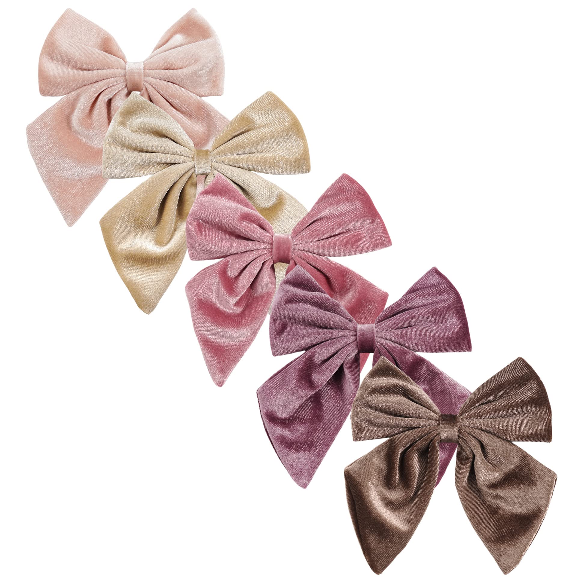 Velvet Hair Bows for Women & Girls - Alligator Clip Hair Accessories for Parties & School