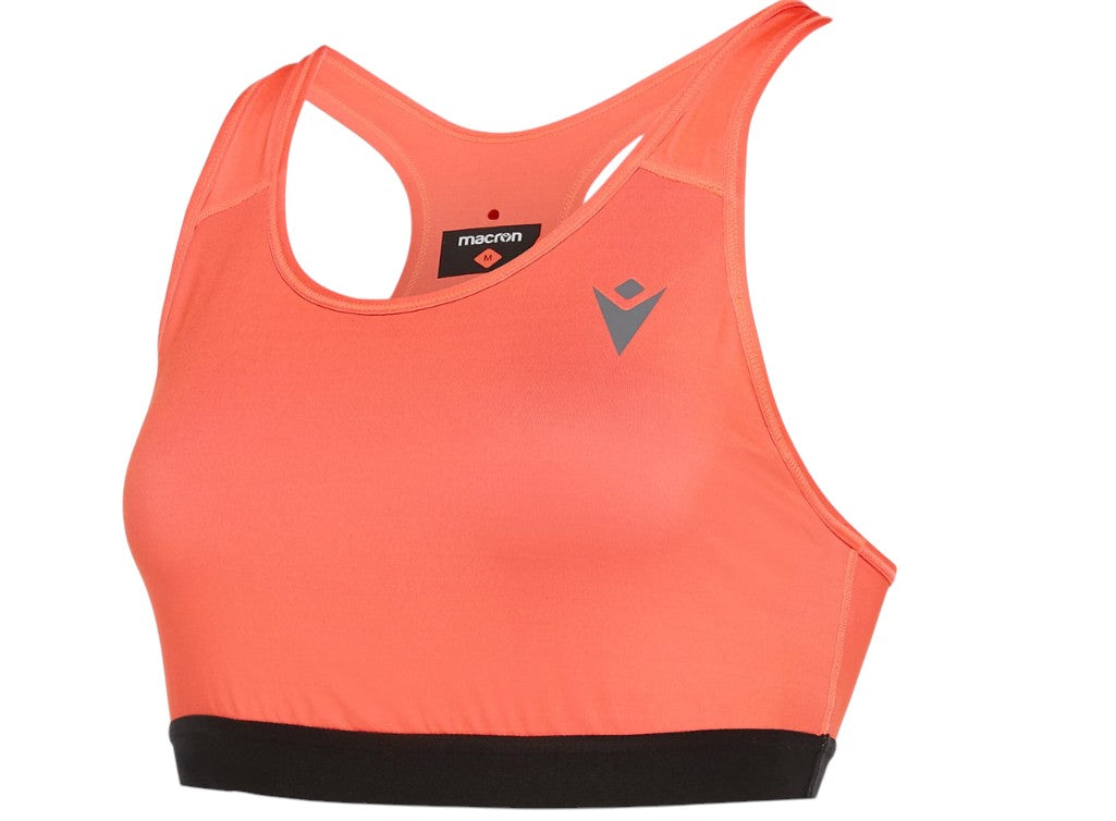 Macron Beatrix Sports Bra for Women - High Support Workout Bra in Coral - Perfect for Running, Yoga & Gym Fitness