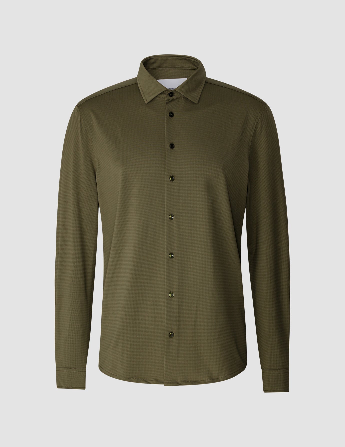 Men's Travel Shirt - Remote Green Regular Fit - Lightweight Wrinkle-Resistant Button Down for Business Trips & Outdoor Adventures