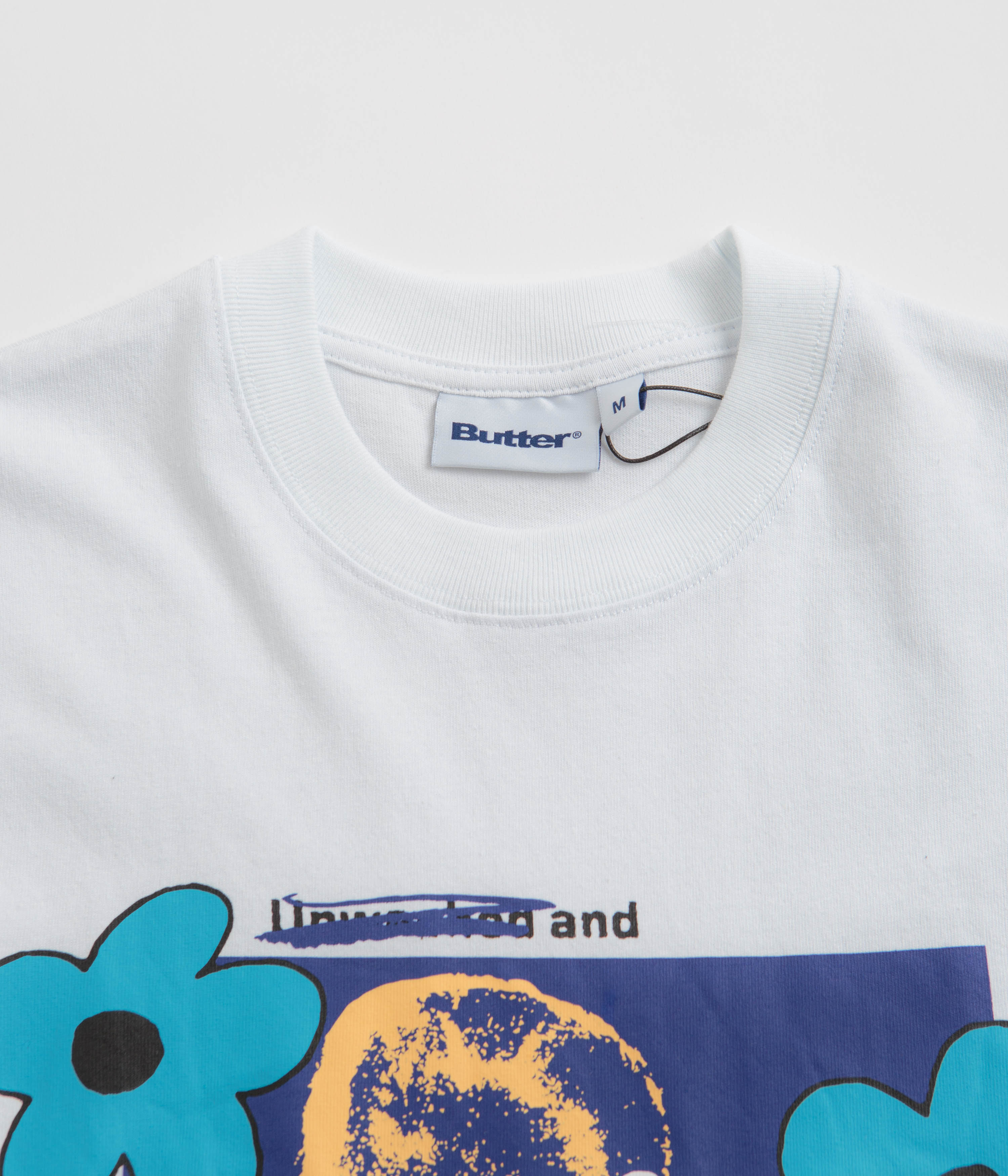 Butter Goods Dazed Graphic T-Shirt for Men - Soft Cotton White Tee - Casual Streetwear & Everyday Outfit Essential