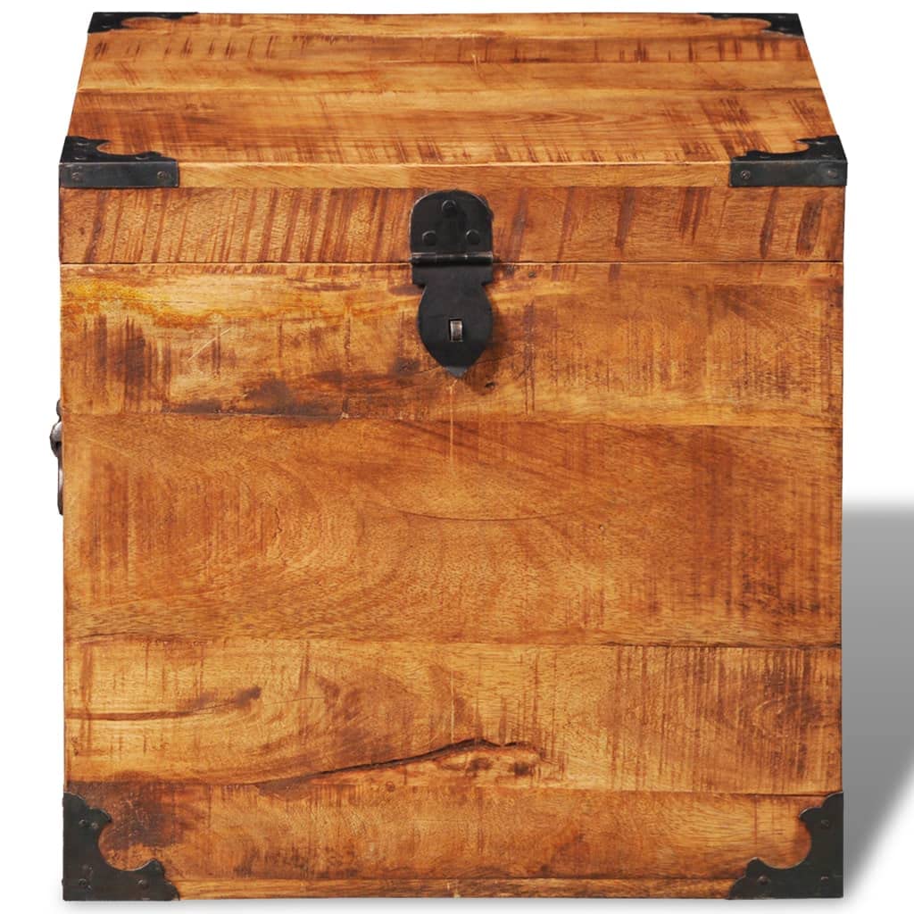 vidaXL Handcrafted Mango Wood Storage Chest - Durable & Stable Organizer for Bedroom, Living Room, or Nursery | Rustic Home Decor Storage Solution