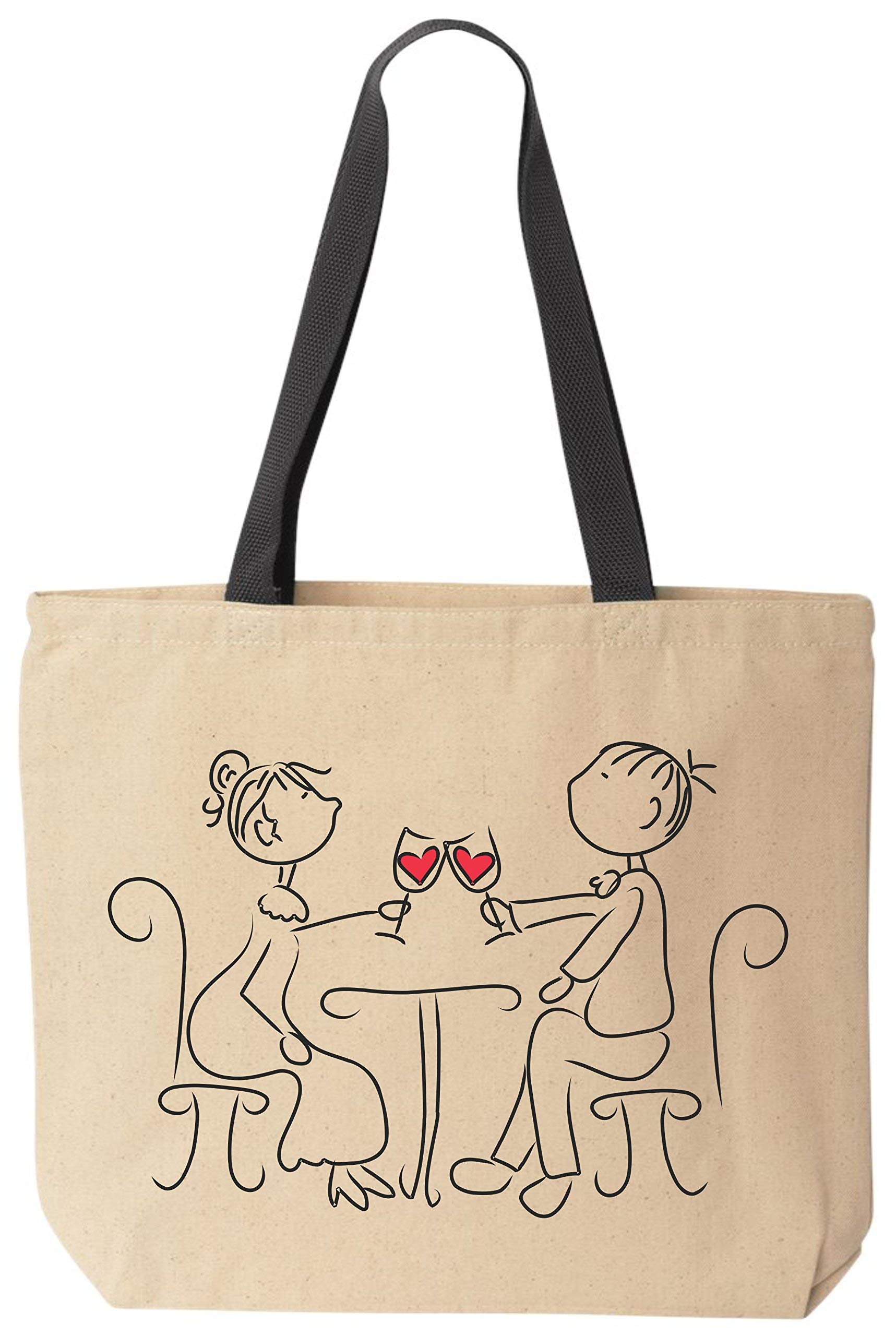 Cheers My Dear Tote Bag - Valentine's Day Gifts, Romantic Anniversary & Wedding Presents for Couples - Christmas Canvas Gift for Him & Her - Perfect for Date Nights, Beach Trips & Shopping