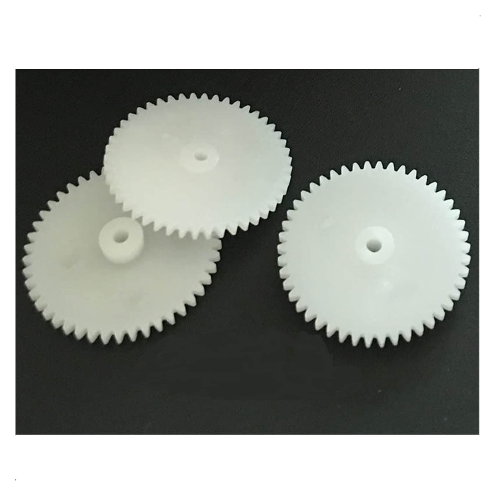 0.5M 24MM Plastic Gear Wheel - 46 Tooth Modulus 0.5 Gear Accessories (2mm Hole Diameter) - 10pcs/Lot for RC Cars, Robotics, DIY Projects & Mechanical Models