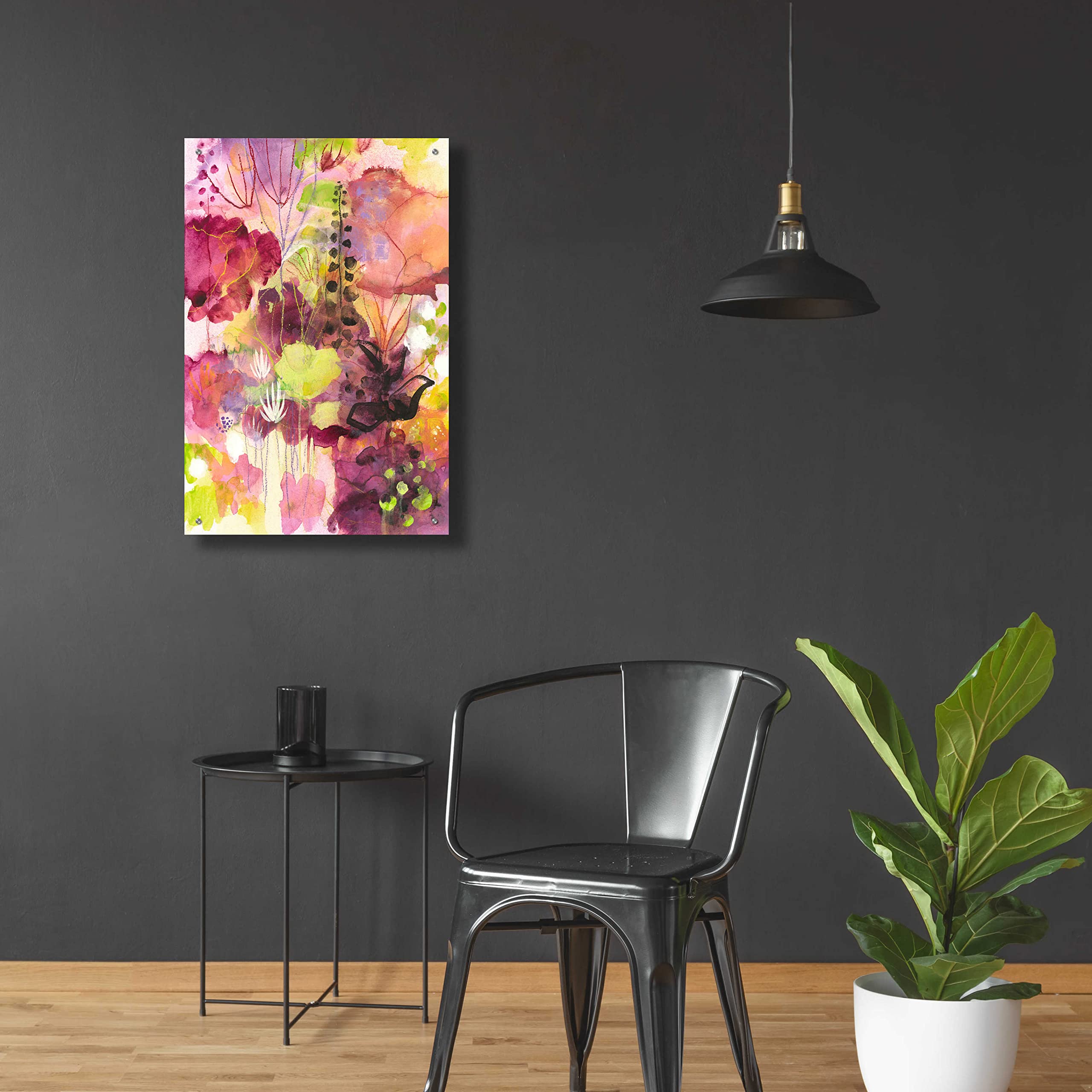 Corina Capri 'In Between' Acrylic Glass Wall Art - 24x36 Inches Modern Abstract Painting for Living Room, Bedroom & Office Decor