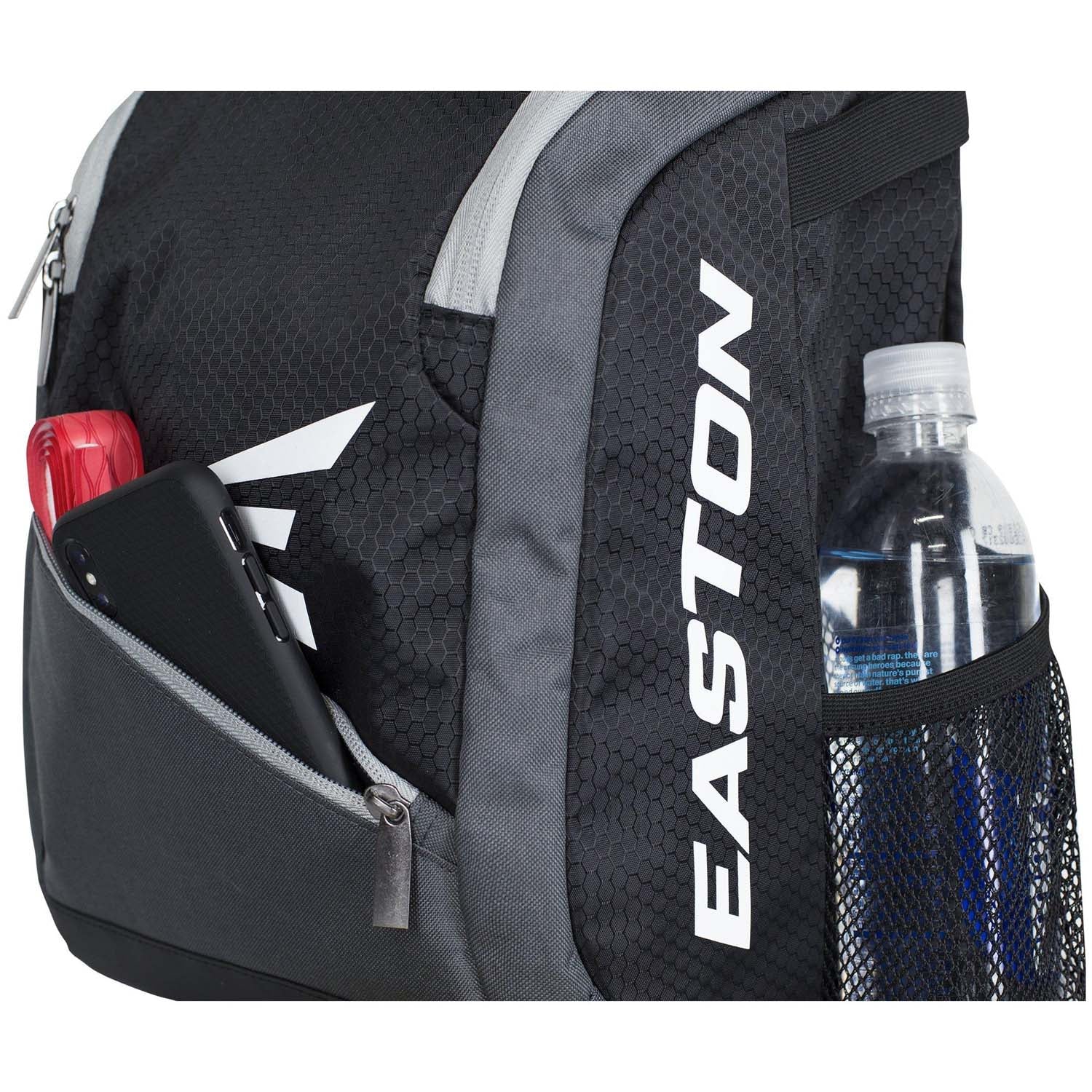 Easton Game Ready Youth Backpack Bat Bag - Lightweight Baseball Equipment Bag for Kids & Teens - Perfect for Practice, Games & Travel